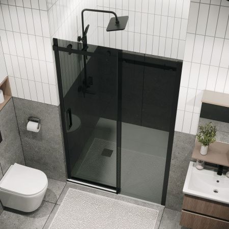 Душевая дверь Grossman Classic 100.K33.04.160.21.10 160х195 стекло тонированное профиль черный