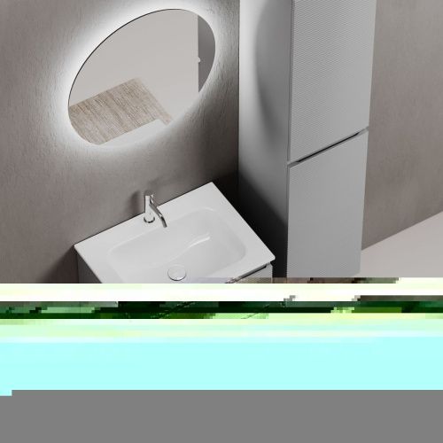 Тумба под раковину Sancos FOLK FL60ES 60х40 подвесная цвет серый - фото 4