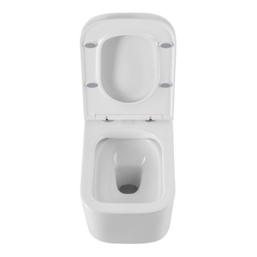 Унитаз подвесной Art&Max Latina AM215CHR/SC белый с сиденьем микролифт каскадный смыв - фото 5