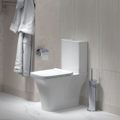 Унитаз напольный с бачком Grossman Galaxy GR-4470S белый с сиденьем микролифт безободковый каскадный смыв - фото 5