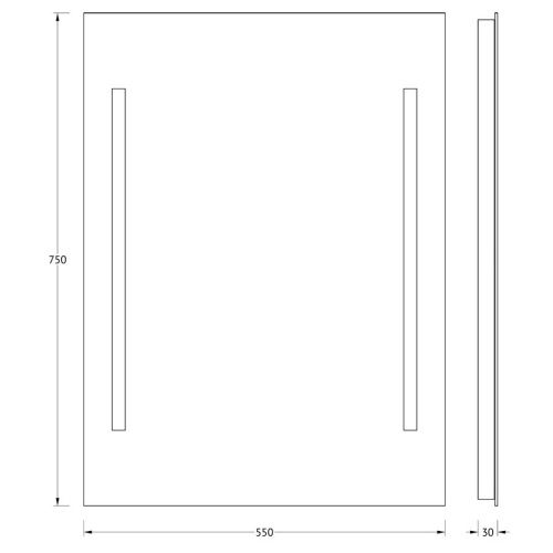 Зеркало Evoform Lumline BY 2014 60х80 подвесное - фото 2