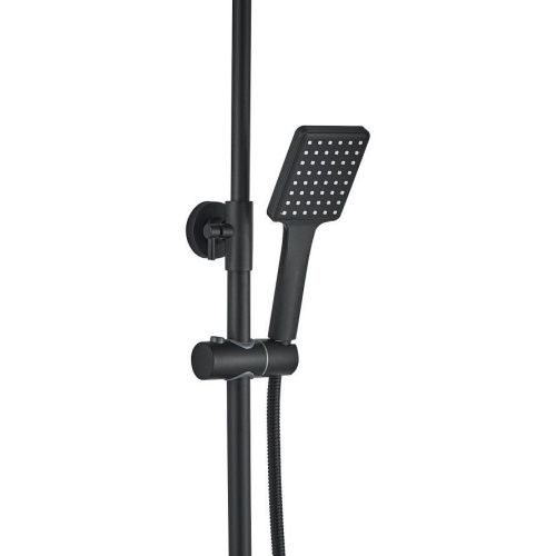 Душевая стойка Haiba HB24817-7 настенная цвет черный - фото 4