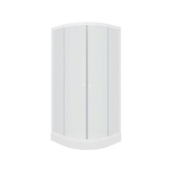 Душевой уголок Parly ZF81 80х80 стекло матовое профиль белый с поддоном