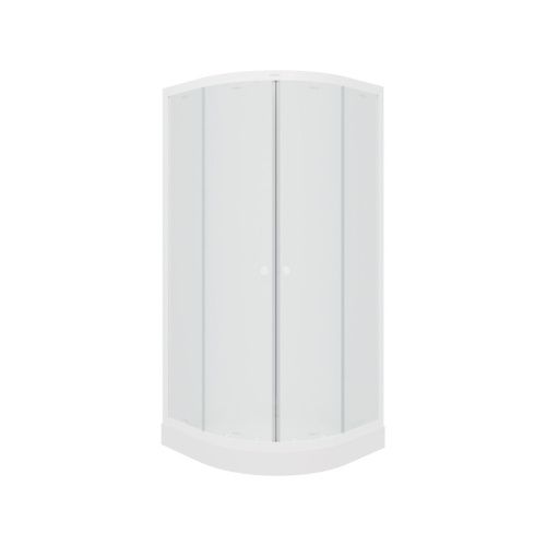 Душевой уголок Parly ZF81 80х80 стекло матовое профиль белый с поддоном