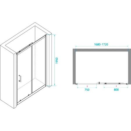 Душевая дверь RGW Passage 41081417-11 170х195 стекло прозрачное профиль хром
