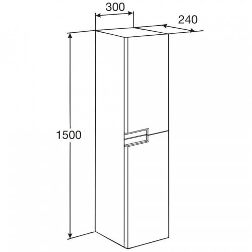 Шкаф-пенал Roca Victoria Nord Ice Edition ZRU9302729 30х150 подвесной цвет белый - фото 3