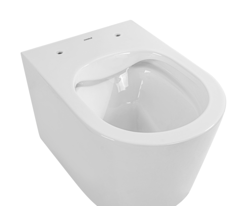 Унитаз подвесной CHARUS TORRE BIANCA EWC700-130W белый с сиденьем микролифт безободковый каскадный смыв - фото 2