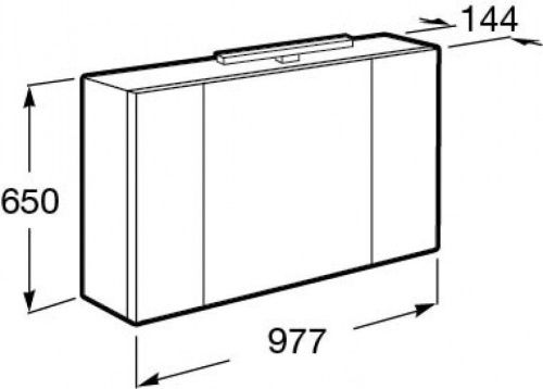Зеркало-шкаф Roca Etna 7857305806 100х70 подвесной цвет белый - фото 5