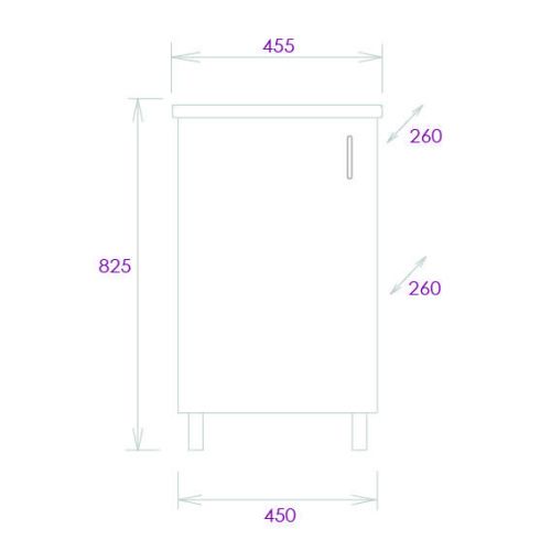 Тумба под раковину Onika Тимбер 104509 50х30 напольная цвет белый/бежевый - фото 3