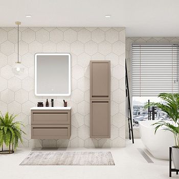 Шкаф-пенал Art&Max PLATINO AM-Platino-1500-2A-SO-CM 40х150 подвесной цвет бежевый