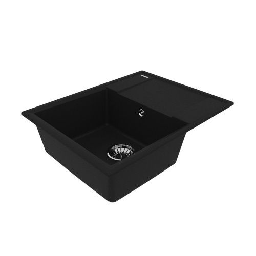 Кухонная мойка LeMark Imandra 640 9910019 65х50 цвет черный поверхность матовая - фото 2