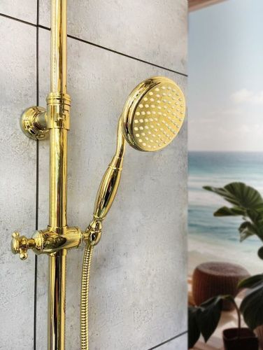 Душевая стойка AltroBagno Opera AltroBagnoOpera030206Or настенная цвет золото - фото 5
