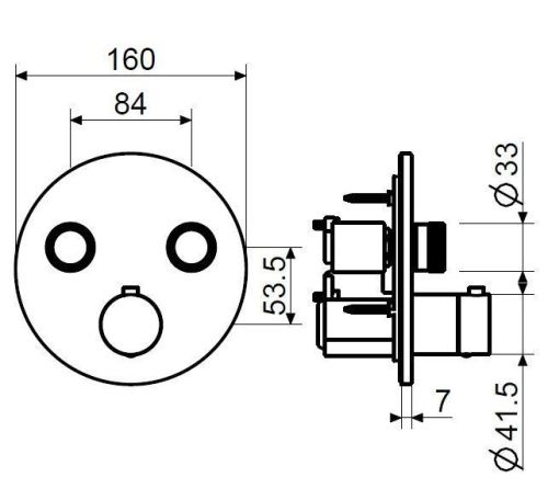 Смеситель для душа Plumberia Selection Psbox PSB1902CR встраиваемый в стену хром - фото 2
