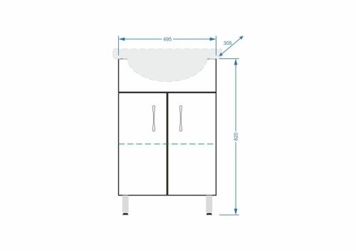 Тумба под раковину Stella Polar Концепт SP-00000047 50х30 напольная цвет белый - фото 2
