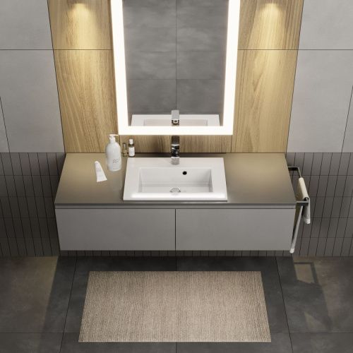 Раковина керамическая Uperwood Aurora RAurora50wg 50х40 полувстраиваемая цвет белый - фото 4