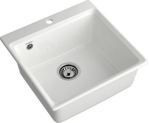 Кухонная мойка Granfest Level LV-510 иней 50х50 цвет белый поверхность матовая - фото 2