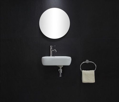 Раковина из сантехнического фаянса CeramaLux 9275R 50х30 подвесная цвет белый 1 отверстие под смеситель - фото 3