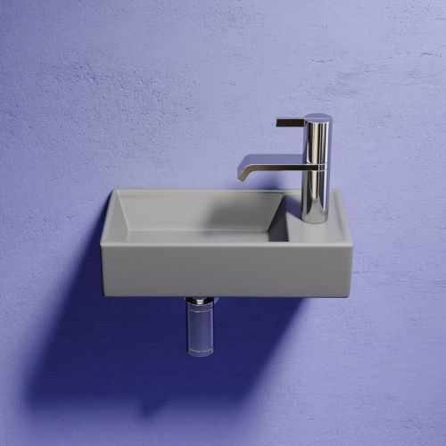 Раковина из сантехнического фарфора Ceramica Nova ELEMENT CN6051LMH 40х20 подвесная цвет черный 1 отверстие под смеситель - фото 5