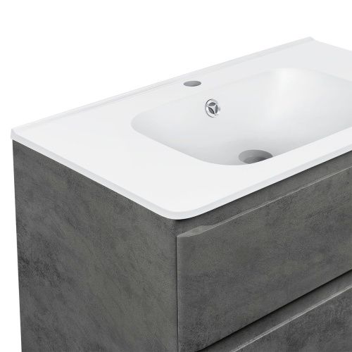 Раковина из искусственного камня Vincea VCB-2VP800W 80х50 встраиваемая цвет белый 1 отверстие под смеситель - фото 3