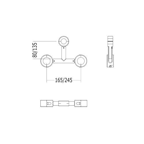 Патрубок тройной декоративный для фиксации ножек смесителя и слив-перелива Devon Devon DEKITGTAR - фото 2