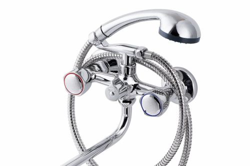 Смеситель для ванны и душа FAUZT FZs-511-17 настенный хром - фото 2