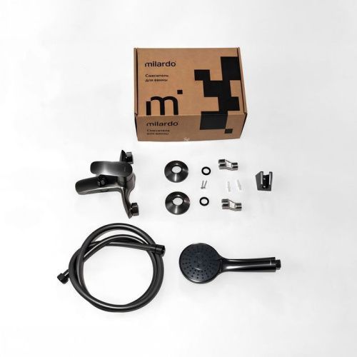 Смеситель для ванны Milardo Rora RORGM00M02 настенный графит - фото 5