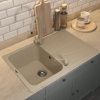 Кухонная мойка Uperwood Quartz Premium UPD-04 3910202113 80х50 цвет бежевый поверхность матовая