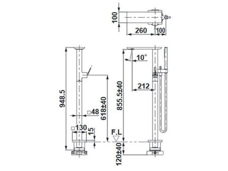 Основание смесителя TOTO TBN01105R