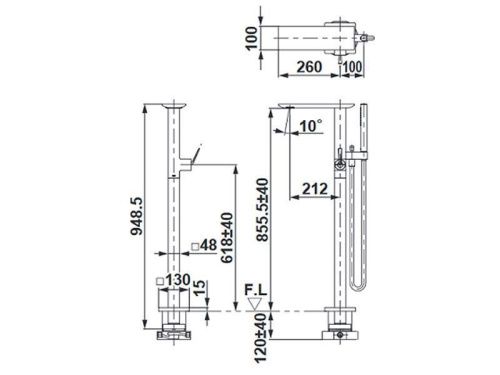 Основание смесителя TOTO TBN01105R - фото 2