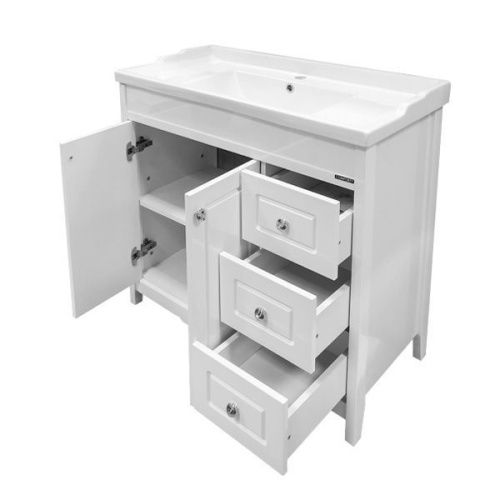 Тумба с раковиной Comforty Тбилиси 00003132630CF 90х50 напольная цвет белый - фото 5