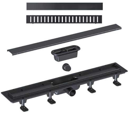 Душевой лоток Good Door ТЛ00042 85х5 черный - фото 2