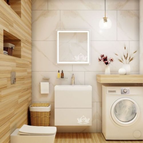 Зеркало с подсветкой Art&Max MONZA AM-Mon-600-600-DS-F 60х60 подвесное - фото 2