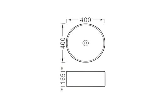 Раковина из сантехнического фарфора Aquatek AQ5118-MB 40х40 накладная цвет черный без отверстий под смеситель - фото 5