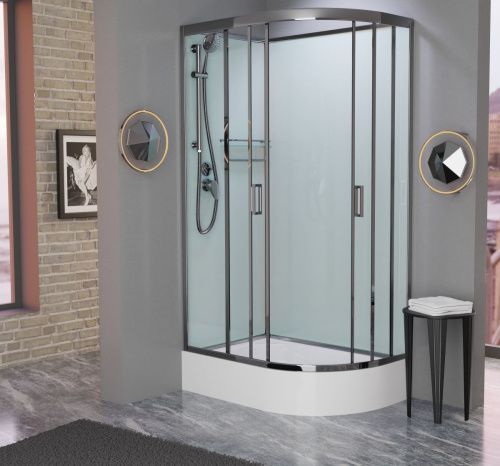 Душевая кабина Frank 180009 120х80 асимметричная без крыши ориентация левая - фото 2