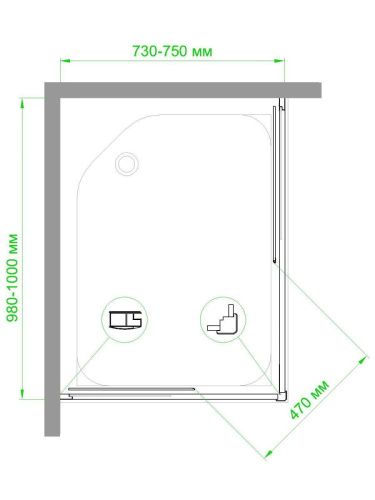 Душевой уголок Royal Bath HPD RB7510HPD-C 100х75 стекло матовое профиль белый без поддона - фото 4