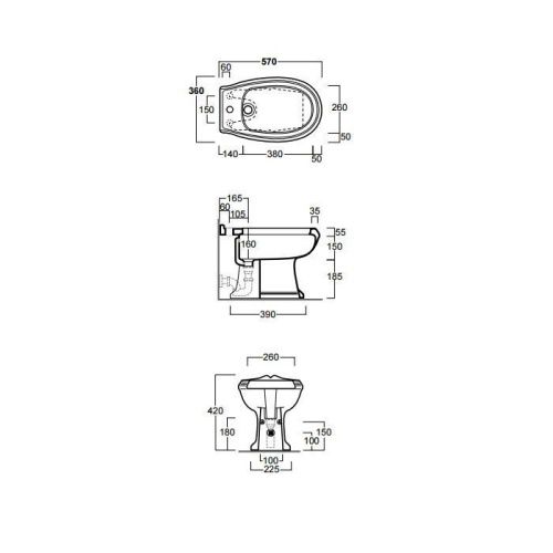 Биде напольное Simas Arcade AR823bi*1 цвет белый - фото 2