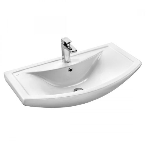 Раковина керамическая Onika Балтика 1WH501524 80х50 накладная цвет белый 1 отверстие под смеситель - фото 3