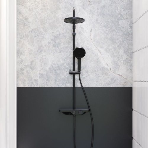 Душевая стойка Damixa Apollo 947730300 настенная цвет черный - фото 4