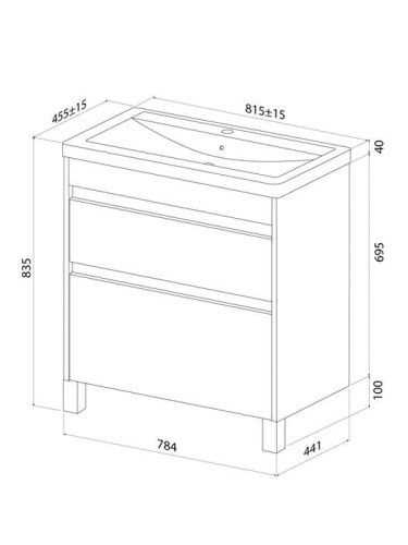 Тумба с раковиной Iddis Zodiac X ZDX80WFi95K 80х50 напольная цвет белый - фото 5