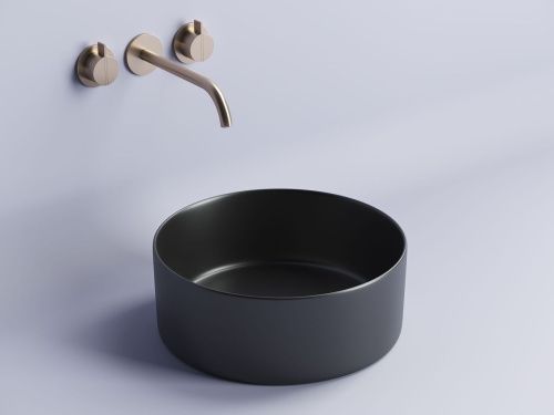 Раковина из сантехнического фарфора Ceramica Nova ELEMENT CN6032MB 40х40 накладная цвет черный без отверстий под смеситель - фото 4