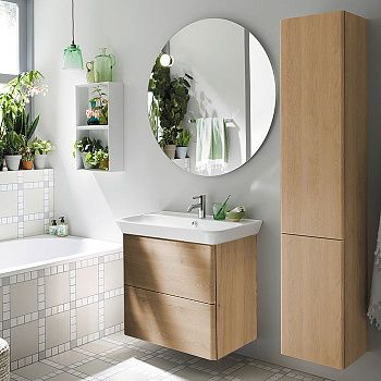 Тумба с раковиной Burgbad Iveo SFEN080F2747G0161C0001*1 80х50 подвесная цвет коричневый