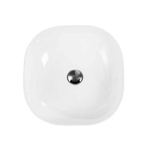 Раковина из сантехнического фаянса BelBagno BB1301 40х40 накладная цвет белый без отверстий под смеситель - фото 2