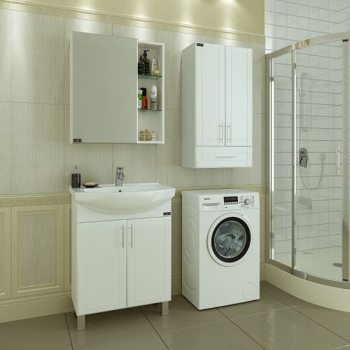 Зеркало-шкаф СанТа Дублин 123005 70х70 подвесной цвет белый - фото 3