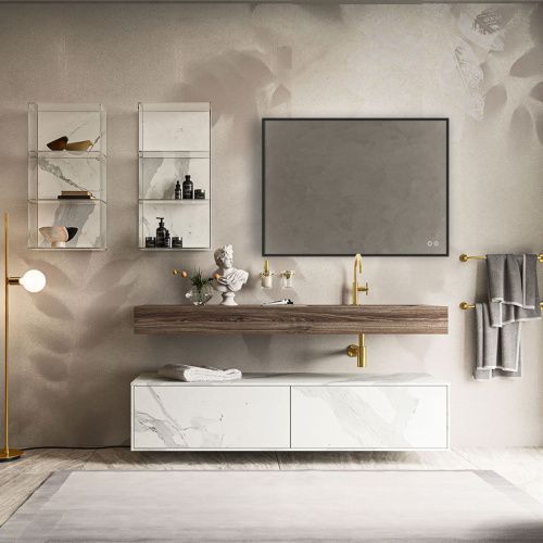 Зеркало с подсветкой и антизапотевателем Vincea VLM-3VN800B-2 80х60 подвесное