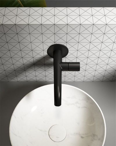 Смеситель для раковины AltroBagno Bilancia AltroBagnoBilancia010804MB встраиваемый в стену черный - фото 4