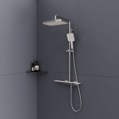 Душевая стойка RGW Shower Panels 51140134-01 настенная цвет хром с термостатом - фото 4
