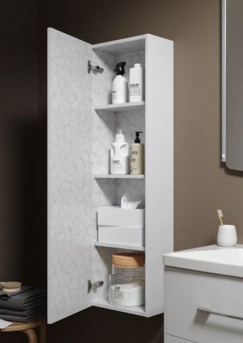 Шкаф-пенал Aqwella Y An.05.25/W 30х120 подвесной цвет белый - фото 3