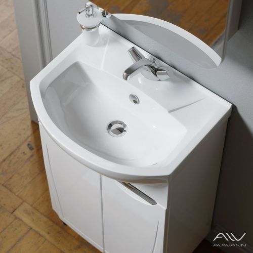 Тумба с раковиной Alavann Monaco ALV0982000 60х40 напольная цвет белый - фото 3