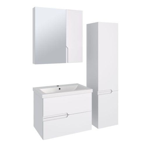 Зеркало-шкаф Runo СТОКГОЛЬМ 00-00001127 70х80 подвесной цвет белый - фото 4