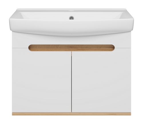 Тумба под раковину Misty Сканди Э-Ска01070-011П 70х40 подвесная цвет белый/серый - фото 2